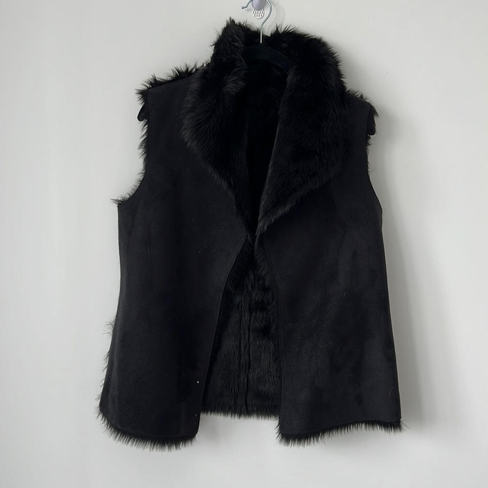 RW&CO Faux Fur/Suede Reversible Vest